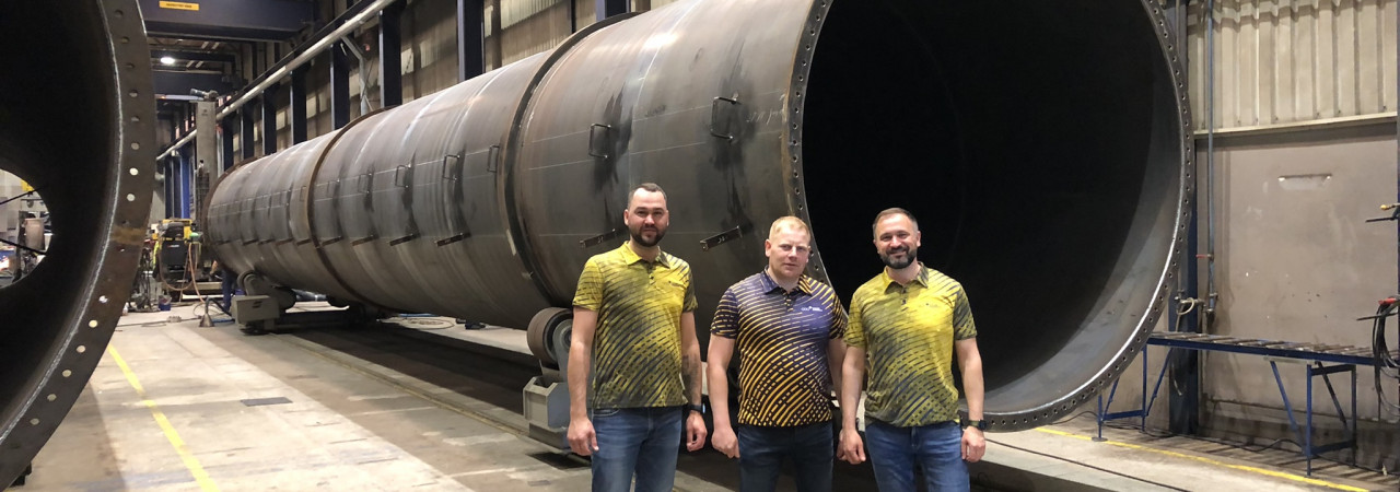 „Kauno energijos“ delegacija apžiūrėjo naująjį Petrašiūnų elektrinės dūmtraukį